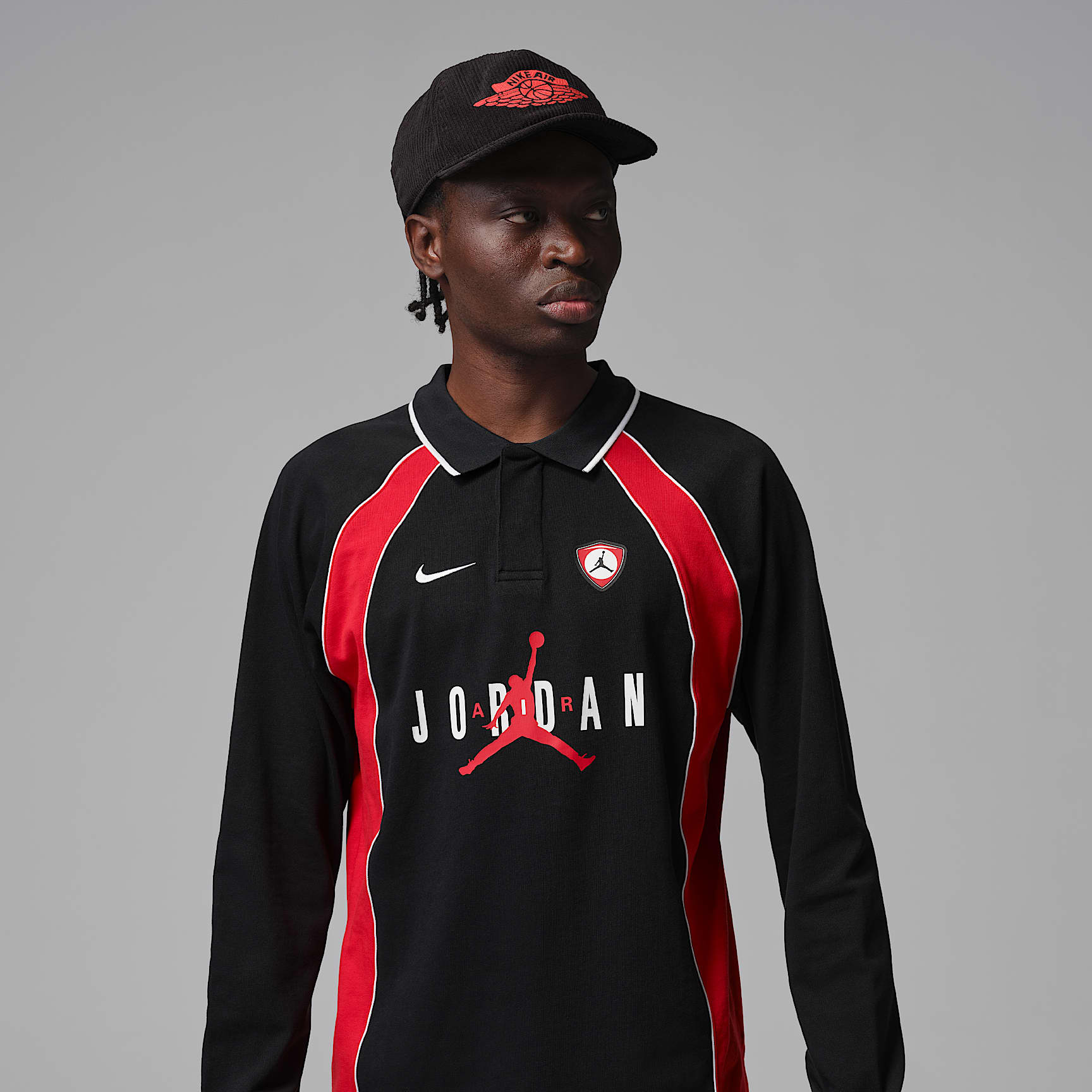 Jordan Flight Men's Long-Sleeve Polo Jersey. Nike RO